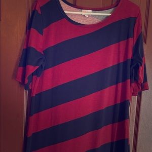 dark berry red and navy blue size 2XL lulaRoe